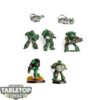 Space Marines - 5x Veterans - teilweise bemalt
