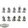 Astra Militarum - 10x Cadian Shock Troops klassisch - bemalt