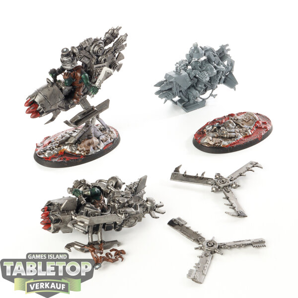 Orks - 3 x Deffkoptas - teilweise bemalt