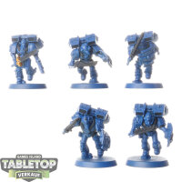Space Marines - 5x Vanguard Veteran Squad - teilweise bemalt