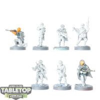 Rebellen - 7x Rebel Commandos - teilweise bemalt