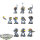 Space Wolves - 10 x Grey Hunters - bemalt