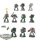 Space Marines - 10 x Tactical Squad klassisch - teilweise bemalt
