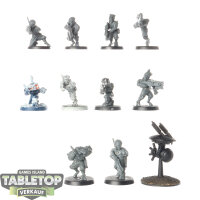 Tau Empire - 7 x Pathfinder Team - teilweise bemalt
