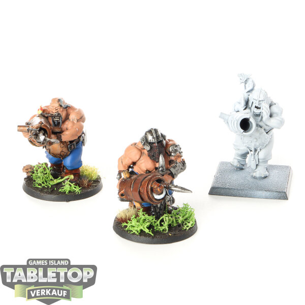 Ogor Mawtribes - 3 x Leadbelchers - teilweise bemalt