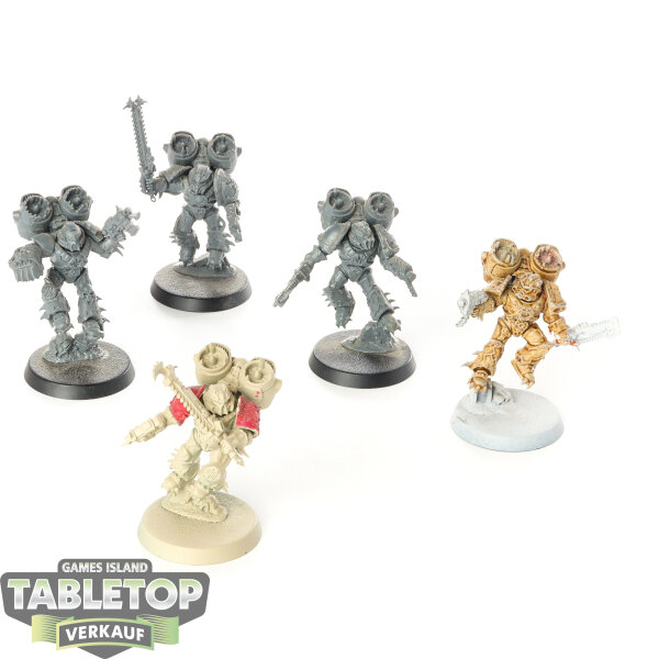 Chaos Space Marines - 5x Raptors - teilweise bemalt