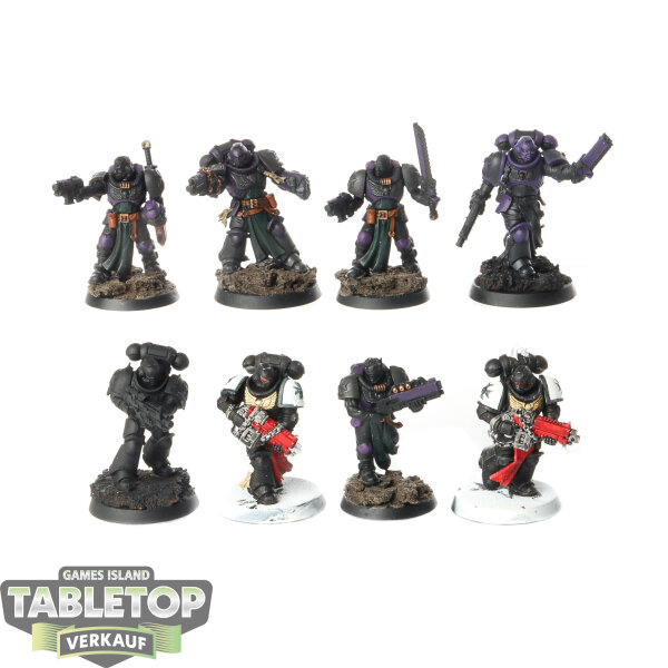 Black Templars - 8 Primaris Crusaders - teilweise bemalt