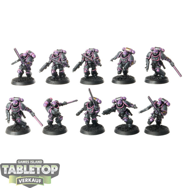Space Marines - 10 Assault Intercessors - teilweise bemalt
