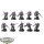 Space Marines - 10 Assault Intercessors - teilweise bemalt