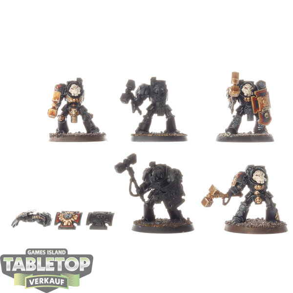 Black Templars - 5x Terminator Assault Squad - bemalt