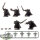 Black Templars - 5x Black Templars Sword Brethren - klassisch - teilweise bemalt