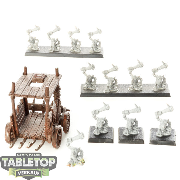 Orc & Goblin Tribes - Snotling Pump Wagon klassisch - teilweise bemalt