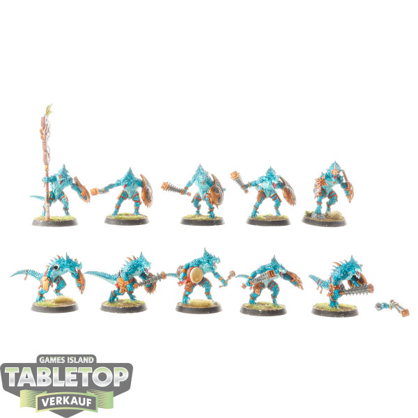 Seraphon - 10x Saurus Warriors - bemalt