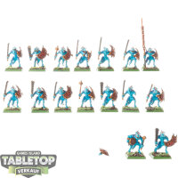 Lizardmen - 16x Saurus Warriors klassisch - bemalt
