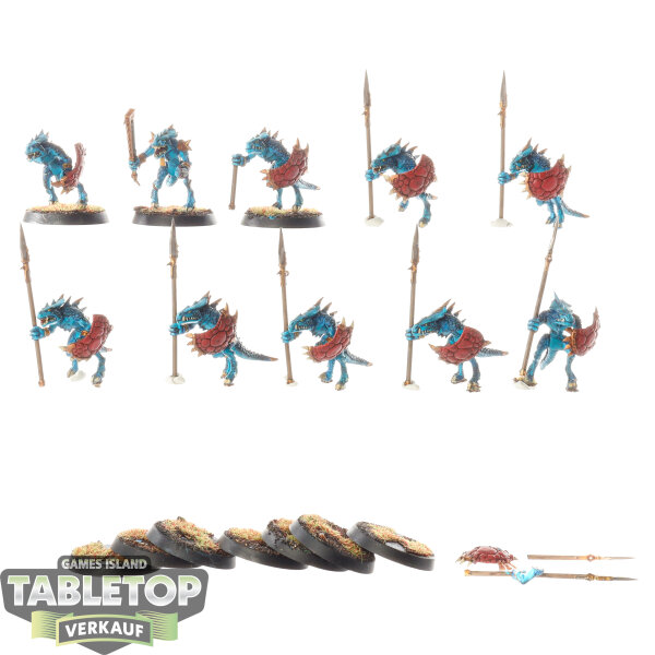 Seraphon - 10x Saurus Warriors klassisch - bemalt
