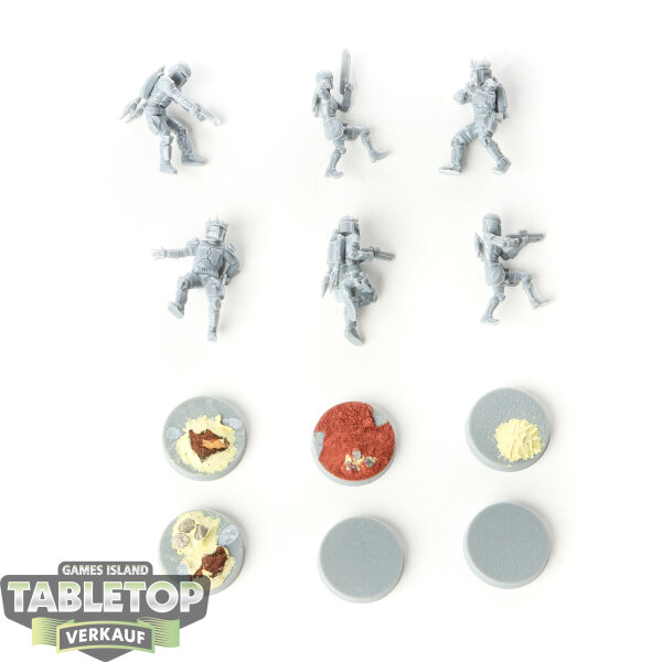 Schattenkollektiv - 6 Mandalorian Super Commandos - unbemalt