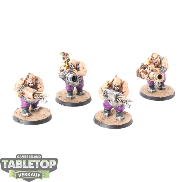 Ogor Mawtribes - 4 x Leadbelchers - bemalt
