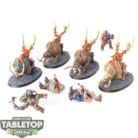 Ogor Mawtribes - 4 x Mournfang Pack - teilweise bemalt