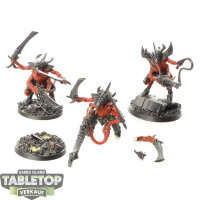 Tyraniden - 3x Tyranid Warriors - teilweise bemalt
