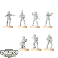 Galaktische Republik - 7x Phase II Clone Troopers - unbemalt