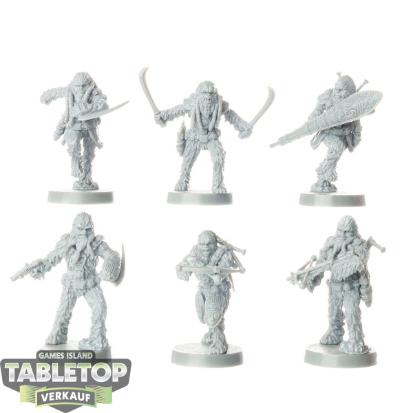 Galaktische Republik - 6x Wookie Warriors - unbemalt