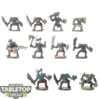 Orks - 11x Ork Boyz - teilweise bemalt