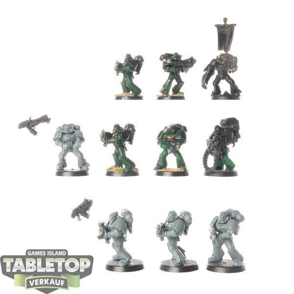 Space Marines - 10 x Tactical Squad - teilweise bemalt