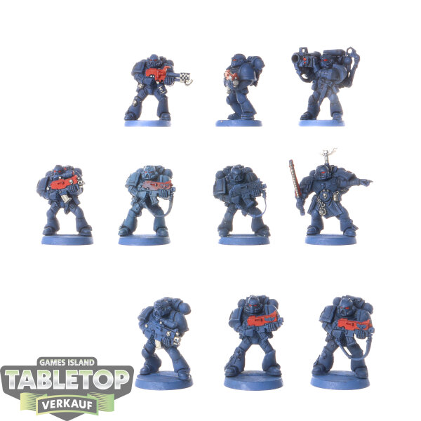 Space Marines - 10 x Tactical Squad (Classic) - teilweise bemalt