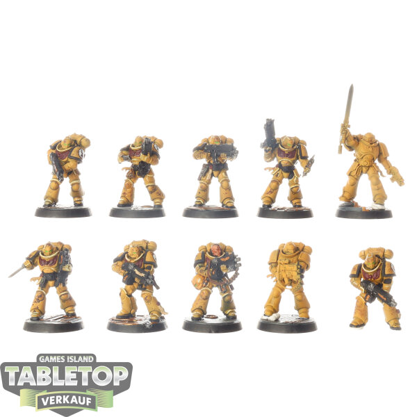 Imperial Fists - 10x Intercessors - teilweise bemalt