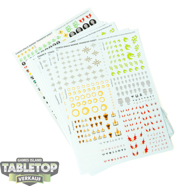 Chaos Space Marines - 10x Transfer Sheet - Sonstiges