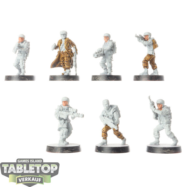 Rebellen - 7 Rebel Troopers - teilweise bemalt