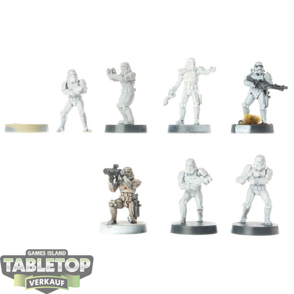 Imperium - 7 Stormtroopers - teilweise bemalt