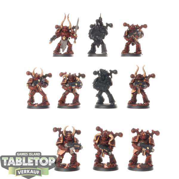Chaos Space Marines - 10x Legionaries - teilweise bemalt