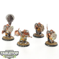 Ogor Mawtribes - 4x Ironguts - bemalt