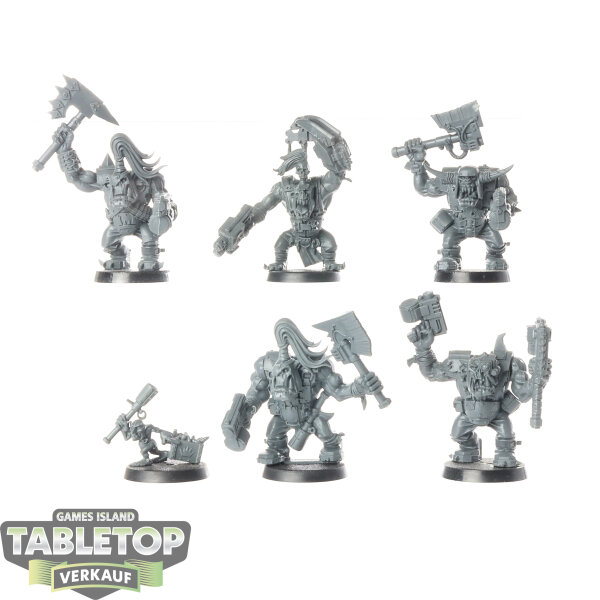 Orks - 5 x Ork Nobz - unbemalt