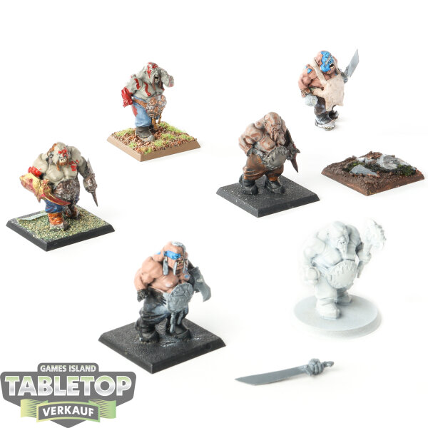 Ogre Kingdoms - 6x Ogor Gluttons - teilweise bemalt