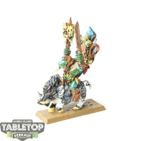 Orc & Goblin Tribes - 1x Orc Shaman mounted - bemalt