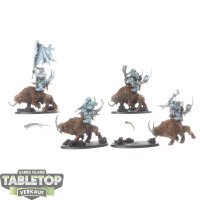 Ogor Mawtribes - 4 x Mournfang Pack - teilweise bemalt