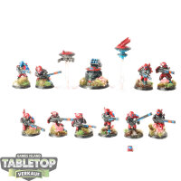 Tau Empire - 10 Fire Warriors Strike Team - bemalt