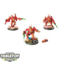 Tau Empire - 3 XV8 Crisis Battlesuits - bemalt