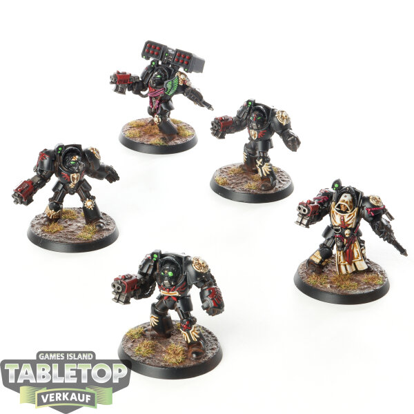 Dark Angels - 5 x Deathwing Terminators - bemalt