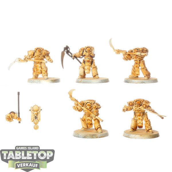 Horus Heresy - 5x Death Guard - Deathshroud Terminators - teilweise bemalt