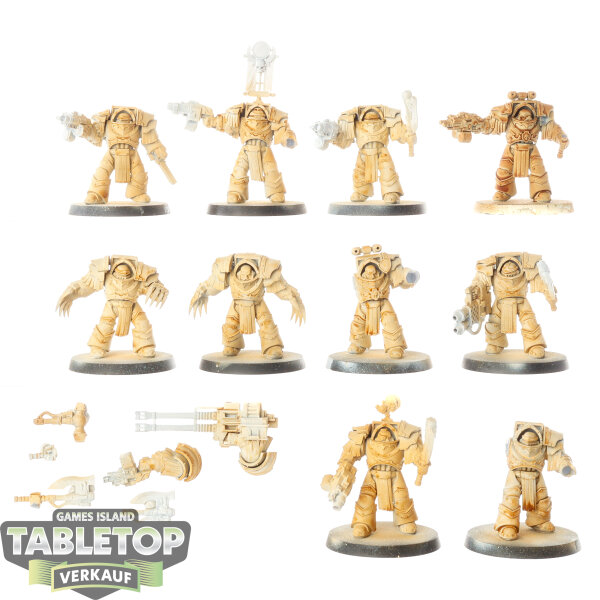 Horus Heresy - 10x Legion Cataphractii Terminator Squad - teilweise bemalt