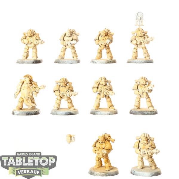 Horus Heresy - 10x Death Guard - MKVI Flamer Squad - teilweise bemalt